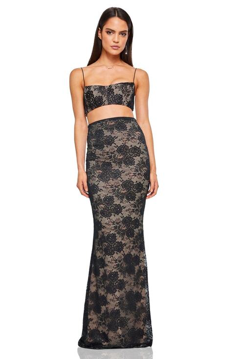 Nookie Dresses & Skirts - Nookie Heaven Black Lace Maxi Skirt NWT Size Small